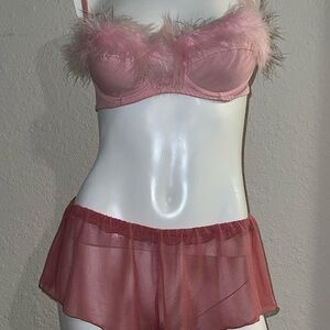 The cutest deep rose pink sheer pajama short bloomers